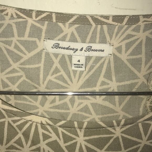 Madewell (Broadway & Broome) Peekaboo geometric open back cutout scalloped dress - Picture 4 of 9